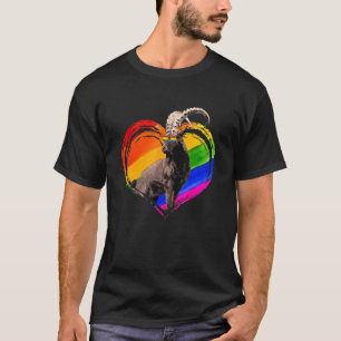 Camiseta Corazón de arcoiris animal Orgullo lesbiano gay Lg
