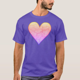 Camiseta Corazón de arcoiris con marmol