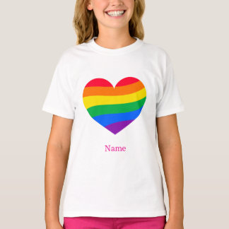 Camiseta Corazón de Arcoíris Retro - Arte Abstracto Colorid