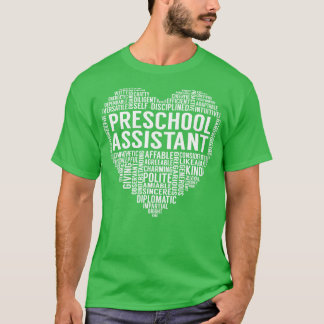 Camiseta Corazón de Auxiliar de Preescolar