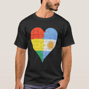 Camiseta Corazón de bandera argentina