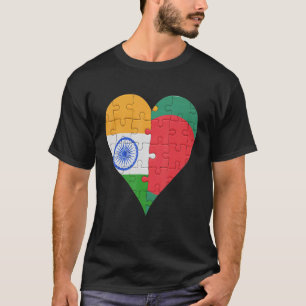 Camiseta Corazón de bandera bengalí india