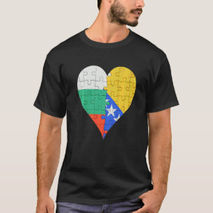 Camiseta Corazón de bandera bosnia búlgara