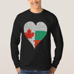Camiseta Corazón de bandera búlgara de Canadá