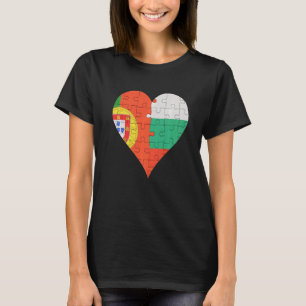 Camiseta Corazón de bandera búlgara de Portugal