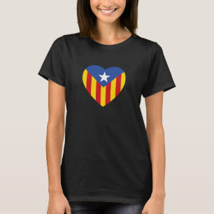 Camiseta Corazón de bandera catalana