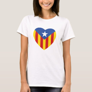 Camiseta Corazón de bandera catalana