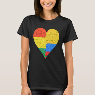 Camiseta Corazón de bandera colombiana de Bolivia
