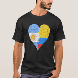Camiseta Corazón de bandera de Argentina