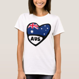 Camiseta Corazón de bandera de Australia