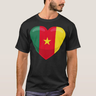 Camiseta Corazón de bandera de Camerún