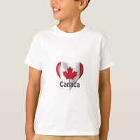 Corazón de bandera de Canadá