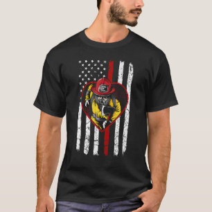 Camiseta Corazón De Bandera De Estados Unidos Vintage Para 