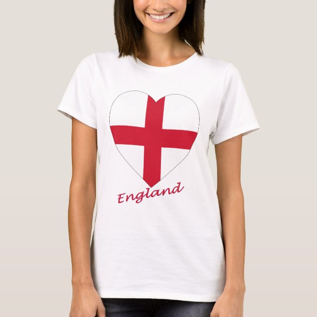 Camiseta Corazón de bandera de Inglaterra (Anverso)