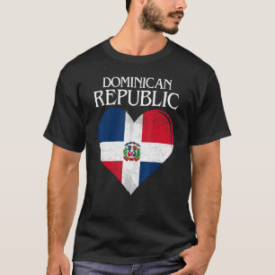 Camiseta Corazón de bandera de la República Dominicana de é