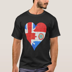 Camiseta Corazón de bandera de Paraguay