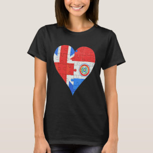 Camiseta Corazón de bandera de Paraguay