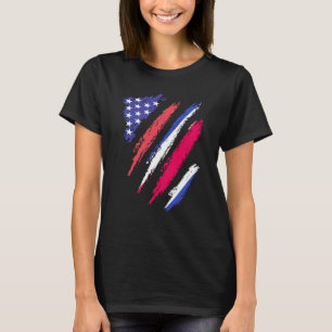 Camiseta Corazón de bandera de patriotismo estadounidense c