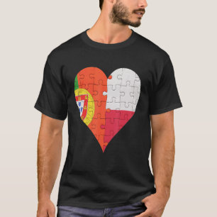 Camiseta Corazón de bandera de Polonia
