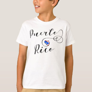 Camiseta Corazón de bandera de Puerto Rica, diseño puertorr
