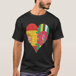 Camiseta Corazón de bandera dominicana española