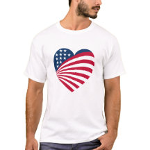 Corazón de bandera estadounidense patriótica
