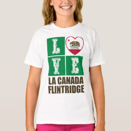 Camiseta Corazón de bandera estatal de California, Flintrid