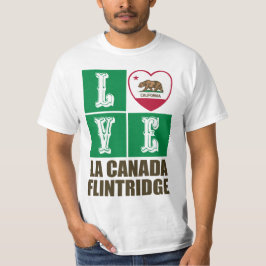 Camiseta Corazón de bandera estatal de California, Flintrid