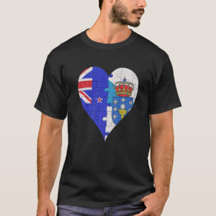 Camiseta Corazón de bandera gallega de Nueva Zelanda