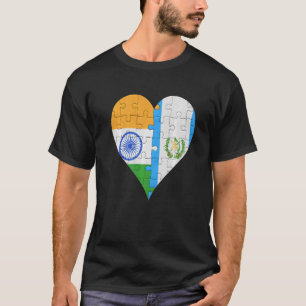 Camiseta Corazón de bandera guatemalteca india