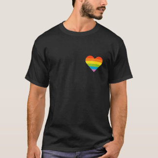 Camiseta Corazón de bandera LGBT, orgullo gay, cola de arco