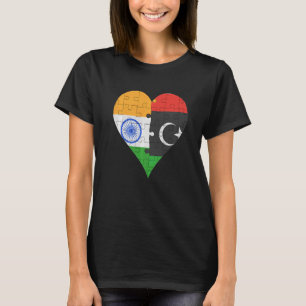 Camiseta Corazón de bandera libia india
