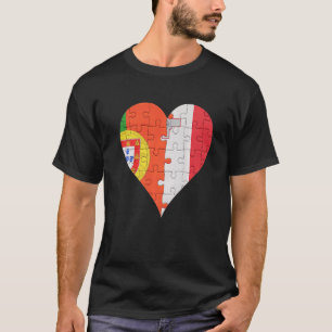 Camiseta Corazón de bandera maltesa portuguesa