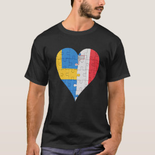 Camiseta Corazón de bandera maltesa sueca