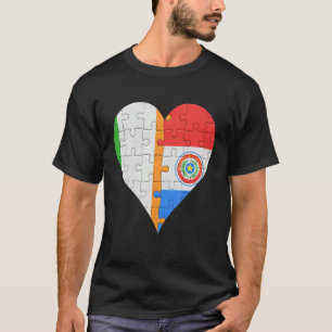Camiseta Corazón de bandera paraguaya