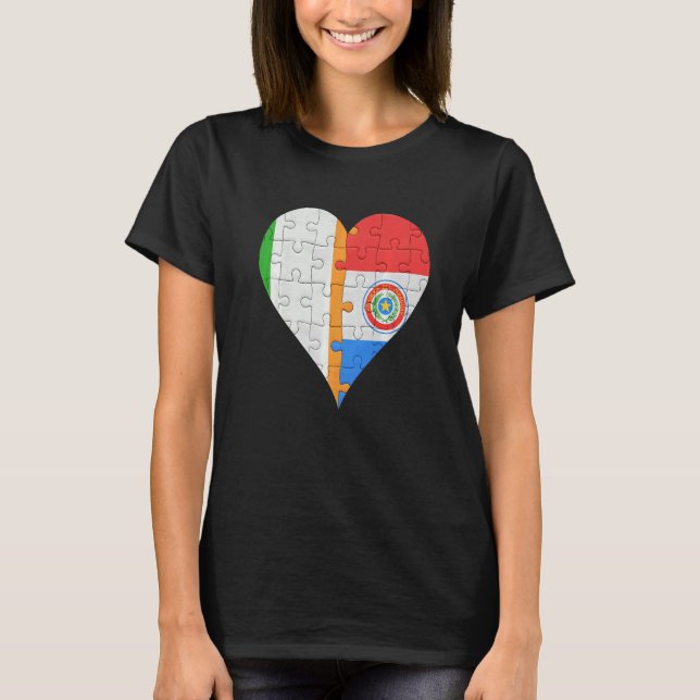 Camiseta Corazón de bandera paraguaya (Anverso)