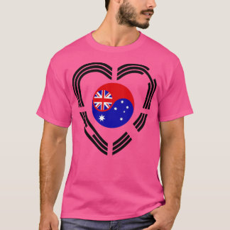 Camiseta Corazón de bandera patriota multinacional australi