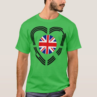 Camiseta Corazón de bandera patriota multinacional coreana 