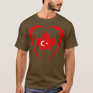 Camiseta Corazón de bandera patriota multinacional de Canad