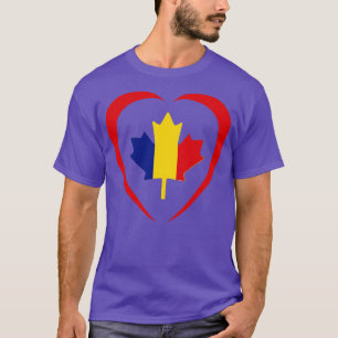 Camiseta Corazón de bandera patriota multinacional rumana c