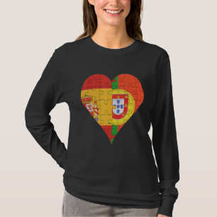 Camiseta Corazón de bandera portuguesa de España