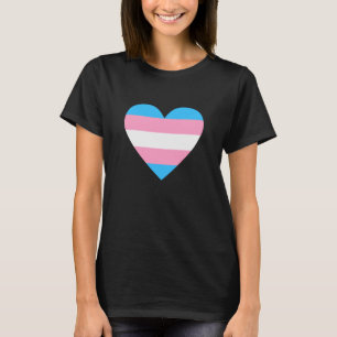 Camiseta Corazón de bandera transgénero
