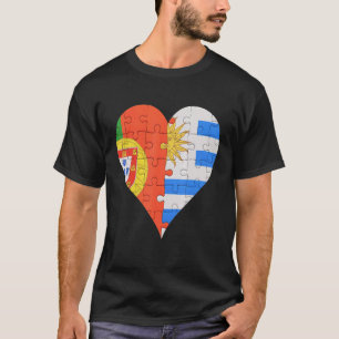 Camiseta Corazón de bandera uraguaya portuguesa