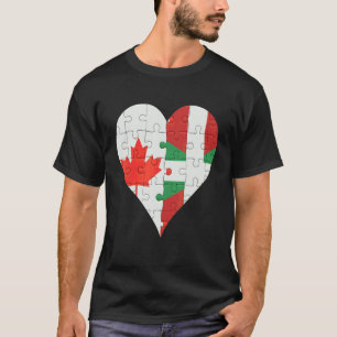 Camiseta Corazón de bandera vasca canadiense