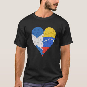 Camiseta Corazón de bandera venezolana escocesa
