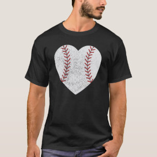 Camiseta Corazón De Béisbol Para La Madre Del Entrenador De