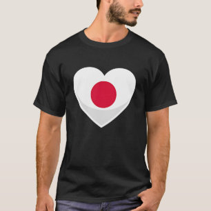 Camiseta Corazón de bolsillo de la bandera de Japón