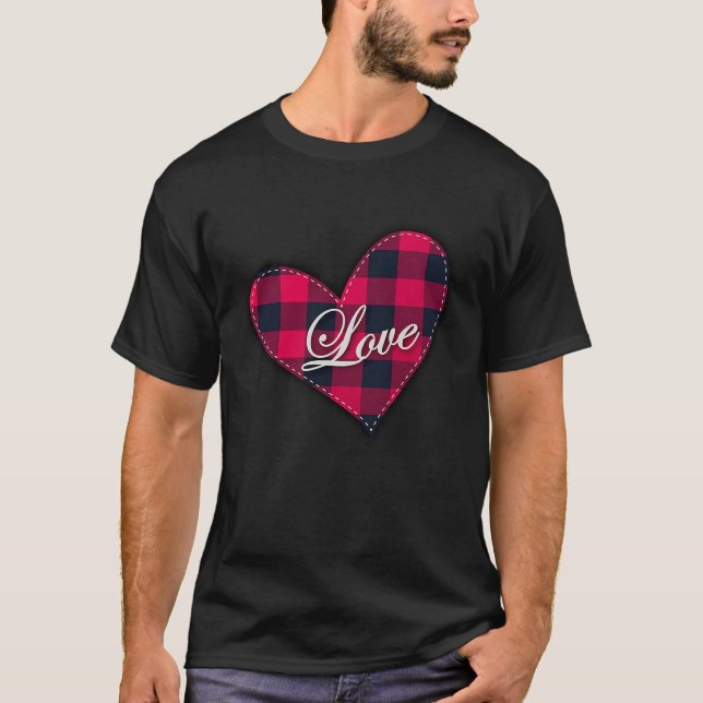 Camiseta Corazón de búfalo de el día de San Valentín con (Anverso)