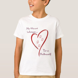 Camiseta Corazón de Bullmastiff Pertenece