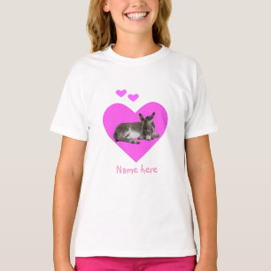 Camiseta Corazón de burro y rosa